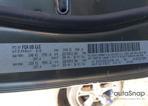 2017 Dodge Journey Crossroad z USA, uszkodzony, nr VIN 3C4PDCGB5HT516784